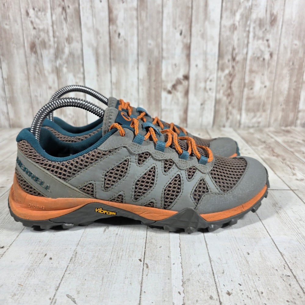 Merrell Siren Edge 3 Womens Hiking Shoes Grey Orange Vibram J033744 Size 8